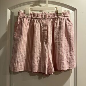 Soft Pink Striped Women’s Boxer Shorts